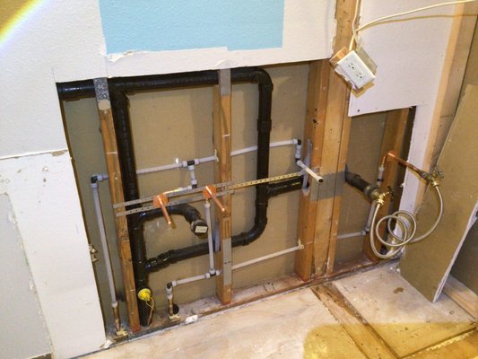 New double sink for bathroom - Convert a single sink to a double sink as part of bathroom remodel. New double sink for bathroom - Convert a single sink to a double sink as part of bathroom remodel.