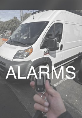 Auto Security/Alarm Systems/Remote Engine Start - Basic alarms with two remotes and shock sensors all the way up to pager alarms with engine start!