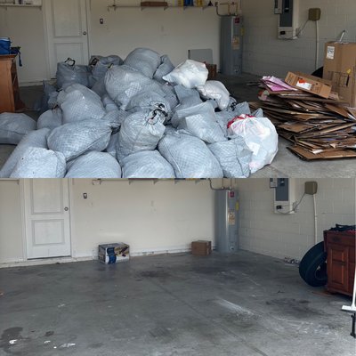 Junk removal before and after county Florida  - Client contacted me for junk removal set everything to one area of the garage. We came by loaded everything up hauled it away Junk removal before and after county Florida  - Client contacted me for junk removal set everything to one area of the garage. We came by loaded everything up hauled it away