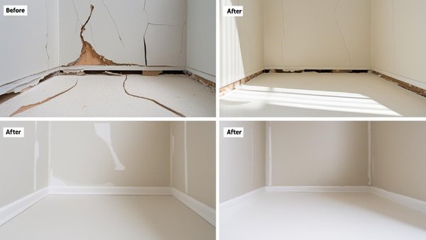 Drywall Repairs - before and after of various drywall repairs and finished project Drywall Repairs - before and after of various drywall repairs and finished project