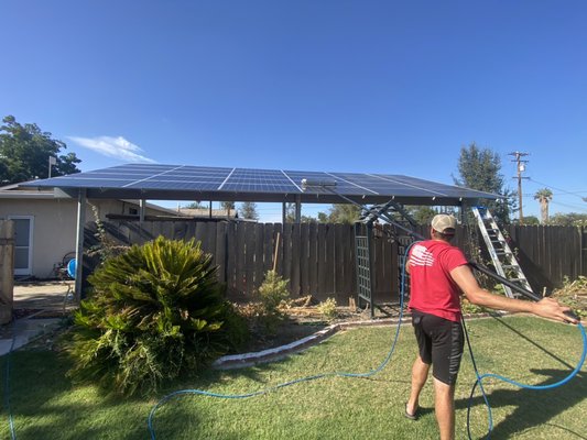 Solar shade array - Small solar shade array cleaned up beautifully. Solar shade array - Small solar shade array cleaned up beautifully.
