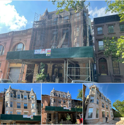 Brownstone façade restoration - Brownstone facade restoration is the process of repairing and renovating the exterior of a brownstone building, which is typically made of a reddish-brown sandstone. Brownstone facades are common in urban areas, particularly in cities on the East Coast of the United States, and are known for their distinctive architectural style.
The restoration process typically involves cleaning the brownstone surface to remove dirt, grime, and other debris that has accumulated over time. The brownstone may also need to be repaired, as it can be prone to cracking and chipping. This may involve patching damaged areas with new stone or repairing damaged areas with mortar.
Once the brownstone has been cleaned and repaired, it may be necessary to seal the surface to protect it from future damage. This can be done with a variety of sealants, including silicone, acrylic, or polyurethane-based products.
In addition to restoring the brownstone itself, it may also be necessary to repair or replace any decorative elements on the façade, such as cornices, lintels, or other architectural features.
Overall, brownstone façade restoration requires a combination of specialized skills, including masonry, carpentry, and architectural design. It is typically performed by professionals with experience in historic restoration and preservation Brownstone façade restoration - Brownstone facade restoration is the process of repairing and renovating the exterior of a brownstone building, which is typically made of a reddish-brown sandstone. Brownstone facades are common in urban areas, particularly in cities on the East Coast of the United States, and are known for their distinctive architectural style.
The restoration process typically involves cleaning the brownstone surface to remove dirt, grime, and other debris that has accumulated over time. The brownstone may also need to be repaired, as it can be prone to cracking and chipping. This may involve patching damaged areas with new stone or repairing damaged areas with mortar.
Once the brownstone has been cleaned and repaired, it may be necessary to seal the surface to protect it from future damage. This can be done with a variety of sealants, including silicone, acrylic, or polyurethane-based products.
In addition to restoring the brownstone itself, it may also be necessary to repair or replace any decorative elements on the façade, such as cornices, lintels, or other architectural features.
Overall, brownstone façade restoration requires a combination of specialized skills, including masonry, carpentry, and architectural design. It is typically performed by professionals with experience in historic restoration and preservation
