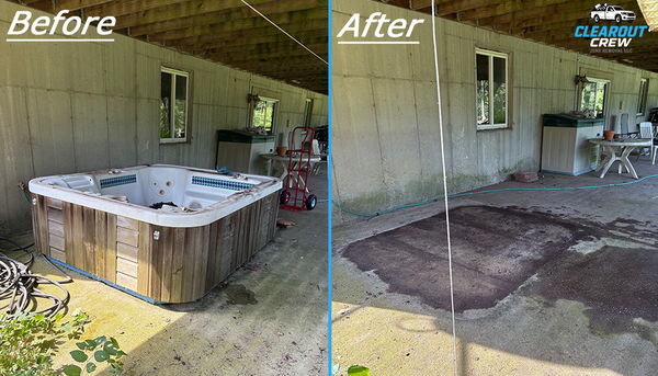 Hot Tub Removal - We specialize in hot tub removal. We know how to remove those unwanted items, including the heavy ones! We love the challenge. Give us a call if you need demolition, land clearing, or junk removal. We can remove single items to full house clean outs.