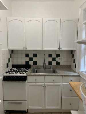 Kitchen Remodel - This kitchen was done in just a few days for a regular client!
The work included drywall repair on all the walls and ceiling, shelving, lofted storage space that had come loose, parts of the cabinets and the installation of a brand new, customized kitchen prep area with shelving.
Let us now how we can make your kitchen look brand new! Kitchen Remodel - This kitchen was done in just a few days for a regular client!
The work included drywall repair on all the walls and ceiling, shelving, lofted storage space that had come loose, parts of the cabinets and the installation of a brand new, customized kitchen prep area with shelving.
Let us now how we can make your kitchen look brand new!