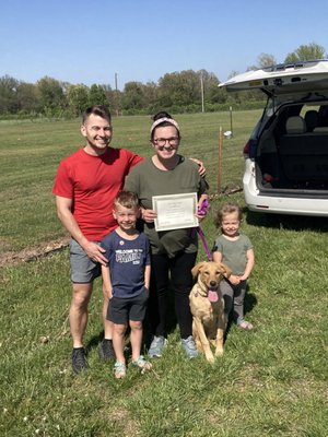 Advanced Class Graduates - Do you dream of having your dog obeying commands confidently and completely off-leash? Look no further! In this highly sought-after class, your dog will transition from on-leash to off-leash mastery of all the basic commands. Please note that this class is available by invitation only, ensuring a tailored and personalized experience for our select participants.

Over the course of eight weeks, we’ll meet weekly, guiding you and your dog through the journey of off-leash obedience. Our expert trainers will share advanced training techniques, allowing your dog to demonstrate unwavering obedience without the constraint of a leash.

The invitation to this exclusive class speaks volumes about your dedication as a responsible dog owner. Embrace this opportunity to elevate your dog’s training to new heights. Join us on this exciting and transformative adventure of Advanced Obedience, where you’ll witness your dog’s exceptional skills and unyielding devotion. Together, let’s create an unbreakable bond between you and your off-leash companion!