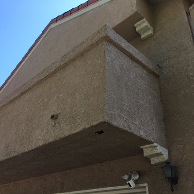 Balcony repair water and termite damage - Remove 2 balconies to frame , remove damaged wood and rebuild the them.
Stucco matched to house Balcony repair water and termite damage - Remove 2 balconies to frame , remove damaged wood and rebuild the them.
Stucco matched to house