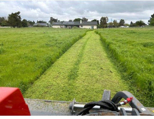 Field Mowing - This field was mowed with our Fly mower, which as you can see does a beautiful cut Field Mowing - This field was mowed with our Fly mower, which as you can see does a beautiful cut