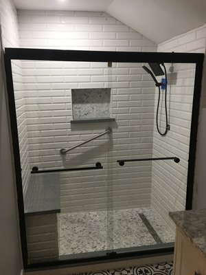 Full bathroom Renovation - The home owner wanted to improve functionality as well as aesthetics. They wanted to get rid of the outdated tub and turn it into a standing shower with a bench.We raised the ceiling, added more lighting, added exhaust fan for moisture as well as used moisture rated Sheetrock on the entire bathroom. All Apliances were updated. We also did all new framing, electrical, plumbing, and insulation.. Full bathroom Renovation - The home owner wanted to improve functionality as well as aesthetics. They wanted to get rid of the outdated tub and turn it into a standing shower with a bench.We raised the ceiling, added more lighting, added exhaust fan for moisture as well as used moisture rated Sheetrock on the entire bathroom. All Apliances were updated. We also did all new framing, electrical, plumbing, and insulation..