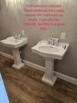 Bathroom Remodel - We work well with other trades, and we can also provide an all-inclusive remodel for your home. We pride ourselves on helping customers plan and schedule the process of a remodel.