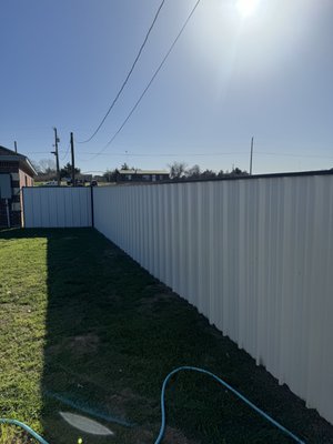 R-Pannel Steel Fence - Redefining rural elegance with our latest R-panel pipe fence project. Elevate your landscape with the perfect blend of privacy and rustic charm. Want to transform your space? Get in touch for a quote today!