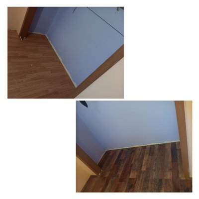 flooring installation. - we installed this floor in a small bedroom of the client's home. when they saw the before they were extremely pleased and even wanted us to come back to install the flooring in her hallways and living room. flooring installation. - we installed this floor in a small bedroom of the client's home. when they saw the before they were extremely pleased and even wanted us to come back to install the flooring in her hallways and living room.