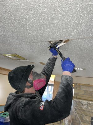 Frozen Pipe Bursts in Senior Living Facility in Glencoe - A burst pipe in the senior living room caused substantial water damage across various common areas. To address this, we established a large containment to maintain ongoing operations. We removed all impacted ceilings, walls, and flooring, followed by HEPA vacuuming and antimicrobial treatments. Utilizing non-invasive equipment allowed us to dry the structure effectively while minimizing material removal. Multiple negative air machines, dehumidifiers, and fans were implemented to achieve industry-standard drying levels. We carefully relocated contents throughout the process, ensuring their protection while completing the project. Frozen Pipe Bursts in Senior Living Facility in Glencoe - A burst pipe in the senior living room caused substantial water damage across various common areas. To address this, we established a large containment to maintain ongoing operations. We removed all impacted ceilings, walls, and flooring, followed by HEPA vacuuming and antimicrobial treatments. Utilizing non-invasive equipment allowed us to dry the structure effectively while minimizing material removal. Multiple negative air machines, dehumidifiers, and fans were implemented to achieve industry-standard drying levels. We carefully relocated contents throughout the process, ensuring their protection while completing the project.