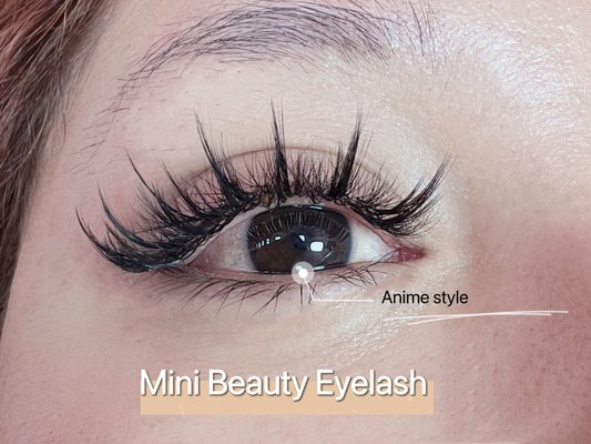 Anime Lashes - At Mini Beauty Eyelash in South Pasadena, CA, we specialize in eyelash extensions. Our lashes technicians discuss with you to help determine what length, curl, and shape would best suit your eyes, taking into consideration both of your style preference and the current condition of your natural eyelashes. We provide best quality eyelash extensions service in a clean, private, and peaceful environment. We hope you enjoy the experience of getting lashes put on and exactly love your new lashes. Eyelash Extensions Service: Hybrid lashes set, Wispy lashes set, Sunflower lashes set, Anime lashes set, Classic lashes set, 2D volume and 3D-6D volume lashes set, Mink lashes set, Eyelash Refills and Eyelash removal.