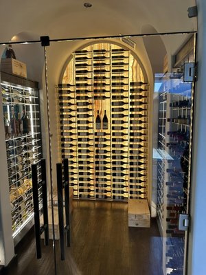 Custom LED Installation for Wine Cellar Build - I was just as anxious to see the turn out as the customer. Man, it was worth the wait! WAC pixel paper illuminates the beautiful slab that Ibanez AGM countertops LLC provided. There are 500+ bottles in here from all over the world. It was a fun job and great turn out! Custom LED Installation for Wine Cellar Build - I was just as anxious to see the turn out as the customer. Man, it was worth the wait! WAC pixel paper illuminates the beautiful slab that Ibanez AGM countertops LLC provided. There are 500+ bottles in here from all over the world. It was a fun job and great turn out!