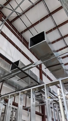 Light commercial install - This project was done in a 20,000 square foot building in Springfield, MO. It included 8-400,000 btu unit heaters, 5 split system and a 2,500 cfm erv system. Light commercial install - This project was done in a 20,000 square foot building in Springfield, MO. It included 8-400,000 btu unit heaters, 5 split system and a 2,500 cfm erv system.