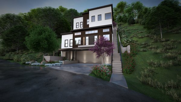 New Construction - Client purchased a vacant hillside property in the Oakland hills where we designed both exterior and interior of the project according to the local municipal codes. We submitted and coordinated the issuance of the permit. New Construction - Client purchased a vacant hillside property in the Oakland hills where we designed both exterior and interior of the project according to the local municipal codes. We submitted and coordinated the issuance of the permit.