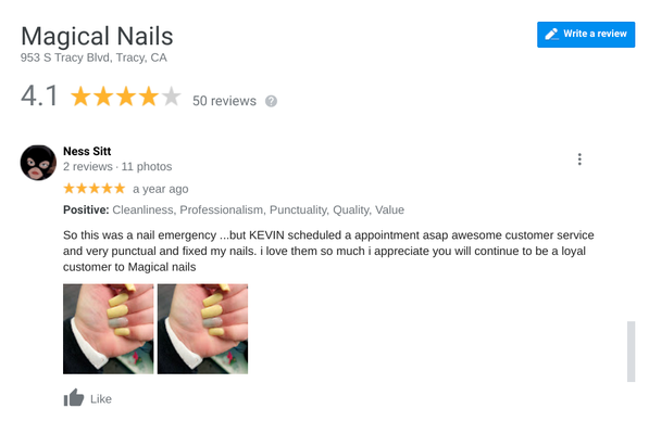 What others are saying - Here you can see what people have said about the techs at Magical Nails. We as the new owners are dedicated to prioritizing a better experience for our existing clients and keeping newcomers satisfied. Check out what we can do for you today! What others are saying - Here you can see what people have said about the techs at Magical Nails. We as the new owners are dedicated to prioritizing a better experience for our existing clients and keeping newcomers satisfied. Check out what we can do for you today!