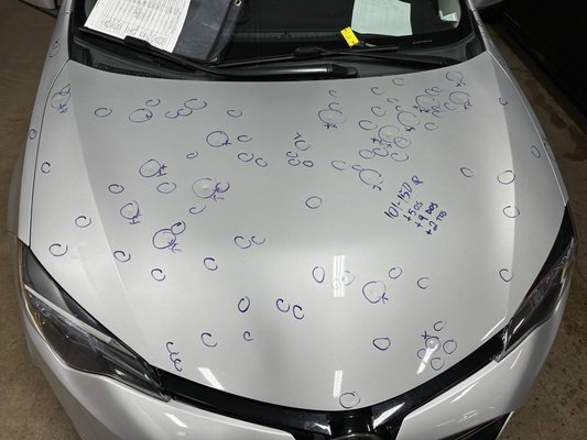 Hail Damage Repair @ $500 - Restore your vehicle after a storm with our professional hail damage repair services! Our experienced team specializes in repairing dings caused by hail. We use advanced techniques—including paintless dent repair (PDR)—to bring your vehicle back to its original condition quickly and affordably. Insurance claim assistance available for a hassle-free experience.