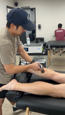 Shockwave Therapy - Tired of quick fixes that only cover up the pain?
Our regenerative therapy approach is designed to target the root cause—not just the symptoms. Instead of relying on surgery or long-term medication, we use leading-edge, non-invasive technologies like Shockwave Therapy to support and accelerate your body’s own healing response.
Think of it as giving your body the signal it needs to repair itself. These advanced treatments help to:
✔️ Promote tissue restoration naturally
✔️ Activate your body’s own stem cells for targeted repair
✔️ Boost circulation to injured or damaged areas
✔️ Calm inflammation where it starts
✔️ Support deep cellular repair and recovery
What makes this especially powerful? The stem cells your body produces have the ability to regenerate specific types of tissue—whether it’s muscle, tendon, or cartilage. Even if you’ve been dealing with long-term discomfort, your body still holds the potential to heal. It just needs the right support.
We’ve helped countless individuals get back to the activities they love—without surgery, downtime, or relying on prescriptions.
Discover how real recovery starts from within.
Let’s talk about how our regenerative therapy options can help you move forward with confidence. Shockwave Therapy - Tired of quick fixes that only cover up the pain?
Our regenerative therapy approach is designed to target the root cause—not just the symptoms. Instead of relying on surgery or long-term medication, we use leading-edge, non-invasive technologies like Shockwave Therapy to support and accelerate your body’s own healing response.
Think of it as giving your body the signal it needs to repair itself. These advanced treatments help to:
✔️ Promote tissue restoration naturally
✔️ Activate your body’s own stem cells for targeted repair
✔️ Boost circulation to injured or damaged areas
✔️ Calm inflammation where it starts
✔️ Support deep cellular repair and recovery
What makes this especially powerful? The stem cells your body produces have the ability to regenerate specific types of tissue—whether it’s muscle, tendon, or cartilage. Even if you’ve been dealing with long-term discomfort, your body still holds the potential to heal. It just needs the right support.
We’ve helped countless individuals get back to the activities they love—without surgery, downtime, or relying on prescriptions.
Discover how real recovery starts from within.
Let’s talk about how our regenerative therapy options can help you move forward with confidence.