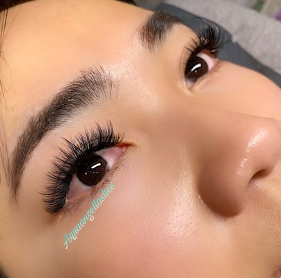 Wispy set - A new style of lash extension with noticeable spikes and a lush appearance. Wispy set - A new style of lash extension with noticeable spikes and a lush appearance.