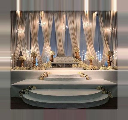 Pipe and Drape - Pipe and drape enhances your event space. We can drape off a section, do a whole room or create a structure. Add lighting to make it top notch.
