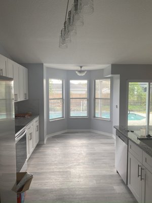 Krispy Klean! - This client recently remodeled this home for sale and the icing on the cake was a fresh paint job. Greys were the theme and we stayed true to the desired look and feel. The results speak for themselves and the client was very pleased and able to sell this home by quicker than expected!