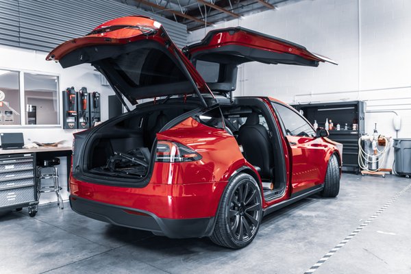 Electrifying Transformation: Tesla Model X Plaid Wrapped in Avery Stunning Orange Metallic - Our expert team transformed a Tesla Model X Plaid with a head-turning Avery Stunning Orange Metallic wrap. As a preferred installer, we leverage our top-tier skills and meticulous attention to detail, ensuring a flawless wrap that is as durable as it is striking.
This project highlights our commitment to helping vehicle owners make a bold statement with their rides. Our client now enjoys a Tesla Model X Plaid that is eye-catching and truly unique, reflecting their individual style.
Interested in a vehicle makeover? Contact us to discuss your color change wrap or any of our other professional automotive services. Let us help you drive a vehicle that's uniquely yours. Electrifying Transformation: Tesla Model X Plaid Wrapped in Avery Stunning Orange Metallic - Our expert team transformed a Tesla Model X Plaid with a head-turning Avery Stunning Orange Metallic wrap. As a preferred installer, we leverage our top-tier skills and meticulous attention to detail, ensuring a flawless wrap that is as durable as it is striking.
This project highlights our commitment to helping vehicle owners make a bold statement with their rides. Our client now enjoys a Tesla Model X Plaid that is eye-catching and truly unique, reflecting their individual style.
Interested in a vehicle makeover? Contact us to discuss your color change wrap or any of our other professional automotive services. Let us help you drive a vehicle that's uniquely yours.
