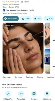 Eyebrow salon - We were able to increase this salon’s foot traffic substantially over the course of two months. Eyebrow salon - We were able to increase this salon’s foot traffic substantially over the course of two months.