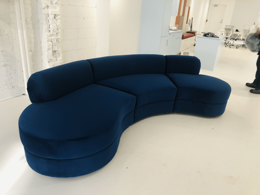 Modern Velvet Sofa Reupholstery - We reupholstered this sofa with new fabric to refresh our client's home. Modern Velvet Sofa Reupholstery - We reupholstered this sofa with new fabric to refresh our client's home.