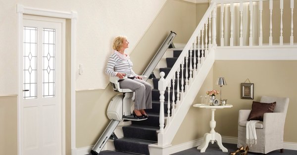 Stairlifts From Bruno & AccessBDD - If you have a problem going up or down the stairs, you are a candidate for a stairlift.

Many of the conditions of aging or disease contribute to muscle weakness, shortness of breath, or simple perceptual problems, this makes using the stairway a challenge. In some cases our clients have had to consider moving from their home.

An inexpensive solution is the stair lift. This is available for straight or curved stairs. A stair lift is a chair with an electrical motor mounted on a metal rail. It climbs and descends the rail as needed, and is controlled by the user of the stair lift.

Many of our clients have found that the benefits of using a stairlift are numerous and believe the stairlift to be a worthwhile investment. For $2,995 you can be safer in your home and more independent.