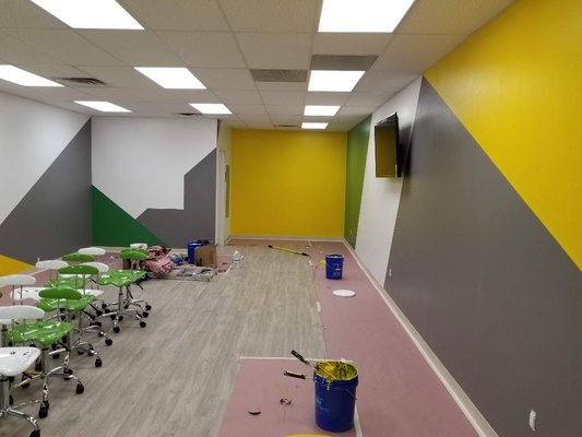 The Coder School! - For this project we had a specific design to follow. Creating sharp lines and shapes is a great ways to draw attention.