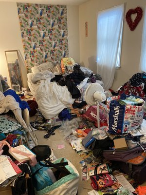 Bedroom Declutter - This “dent” job (meaning we knew the project would only provide a dent for the client to get started; it was agreed on that client will finish the completion of this project on their own), decluttered client’s bedroom to see the floor again!