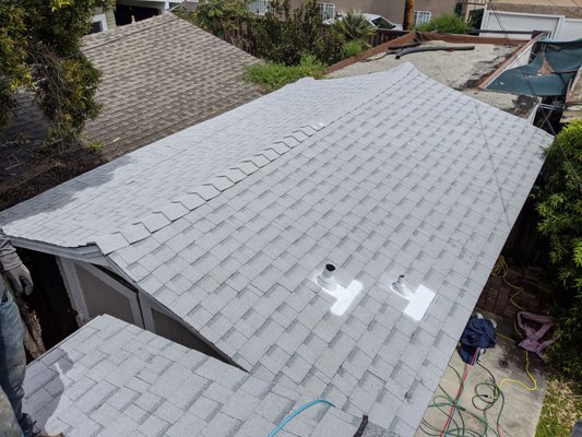 San Diego Full Roofing and Solar Insallation - This old roof had to go. Since the customer had to replace the roof he decided this was also the right time to install his own solar power plant to eliminate his energy bill. San Diego Full Roofing and Solar Insallation - This old roof had to go. Since the customer had to replace the roof he decided this was also the right time to install his own solar power plant to eliminate his energy bill.