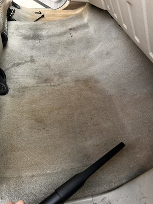 Shampoo and full detail - This detail was a shampoo for asphalt stains that were very hard to get out on a work truck. This made the client very happy now that the hard to get out stains were gone.