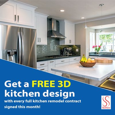 Upgrade Your Kitchen, Elevate Your Home! - Get a free 3D kitchen design consultation with every full kitchen remodel contract signed this month! Upgrade Your Kitchen, Elevate Your Home! - Get a free 3D kitchen design consultation with every full kitchen remodel contract signed this month!