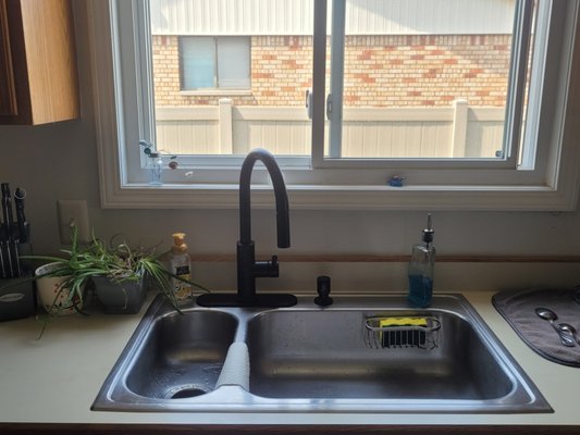 new Exterior lights, new faucet and new floating shelves - more updates for a valued repeat customer! new Exterior lights, new faucet and new floating shelves - more updates for a valued repeat customer!