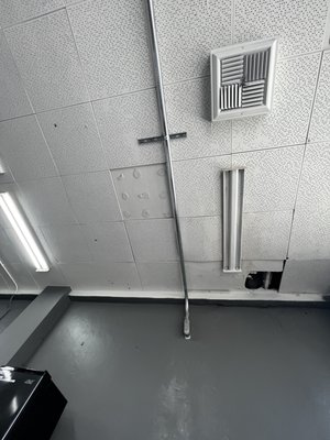 Installing 125 AMP Subpanel in Commercial Facility - This project done in the storage facility by running power from this facility to the outside for food truck. We used EMT Rain Connector for the outside part of the conduit and installed GFCI outlet with non metallic cover box.