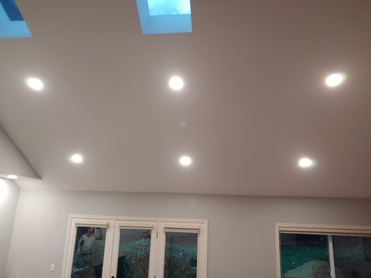 New lights installation - We added lights on this ceiling where was no lights at all New lights installation - We added lights on this ceiling where was no lights at all