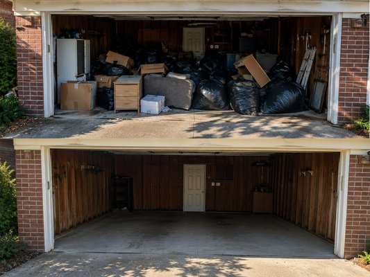 Garage clean out - Garage cleanout completed. Unwanted items, trash bags, and clutter removed to create a cleaner, more usable space. Garage clean out - Garage cleanout completed. Unwanted items, trash bags, and clutter removed to create a cleaner, more usable space.
