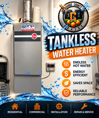 Tankless Water Heater - 🔥 TIRED OF RUNNING OUT OF HOT WATER? IT MAY BE TIME TO GO TANKLESS! 💧

Imagine enjoying hot water on demand without the bulky traditional water heater taking up valuable space!

At Orange County Drains & Sewer Services, we help homeowners and businesses upgrade to modern, energy efficient tankless water heater systems.

💧 Why make the switch to tankless?

✅ Hot Water on Demand:
Enjoy a continuous supply of hot water when your system is properly sized.

✅ Lower Energy Consumption: Heat water only when needed instead of continuously maintaining a storage tank.

✅ Space-Saving Design: 
Free up valuable space with a compact, wall-mounted system.

✅ Longer Lifespan: 
With proper maintenance, tankless systems can last 20 years or more.

✅ Potential Energy Savings:
Reduce water heating energy costs depending on your household’s usage.

✅ Perfect for Homes & Businesses:
Reliable hot water solutions tailored to your property’s needs.

🔧 Whether you’re upgrading an outdated water heater, remodeling your home, or looking for a more efficient solution, our experienced plumbing professionals are ready to help!

📍 Proudly serving Anaheim, Yorba Linda, Fullerton, Brea, Placentia, and all of Orange County!

📲 Thinking about going tankless? Send us a DM with the word TANKLESS to learn about your options or request an estimate!
(714) 270-5917
🍊 Orange County Drains & Sewer Services
Your Local Plumbing & Drain Experts

#TanklessWaterHeater #OrangeCountyPlumber #WaterHeaterInstallation #TanklessWaterHeaterInstallation #EnergyEfficientHome