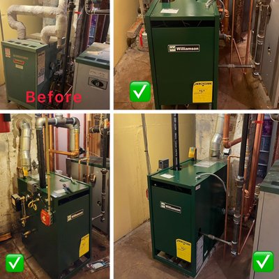 Steam Boiler Replacement - This was a steam boiler replacement and local repipe.