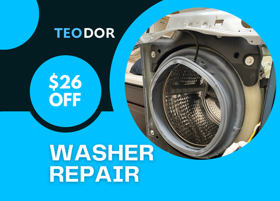 Washer Repair - FREE SERVICE CALL WITH ANY REPAIR
Senior, veteran and first order discount $26 off labor Washer Repair - FREE SERVICE CALL WITH ANY REPAIR
Senior, veteran and first order discount $26 off labor