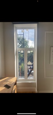 New Tilt & Turn windows from Germany. 2 Tone windows special order. White inside- black outside. - Custom size for these new european style windows. The bedroom sizes were too high to manufacter. Instead we did a transom on top. The pictures speak for itself. New Tilt & Turn windows from Germany. 2 Tone windows special order. White inside- black outside. - Custom size for these new european style windows. The bedroom sizes were too high to manufacter. Instead we did a transom on top. The pictures speak for itself.