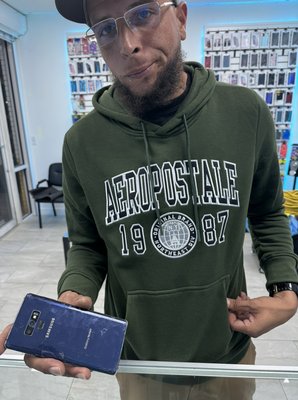 Galaxy Note Repair! - Jermaine came in with a broken phone all stressed out and we got him taken care of within less then an hour. Galaxy Note Repair! - Jermaine came in with a broken phone all stressed out and we got him taken care of within less then an hour.