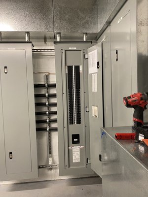 EV charger installation - We installed a 40A receptacle at parking lot, pulled 3 sixty meters wires to a panel and than connected the wires to a 40A breaker and in the panel. EV charger installation - We installed a 40A receptacle at parking lot, pulled 3 sixty meters wires to a panel and than connected the wires to a 40A breaker and in the panel.