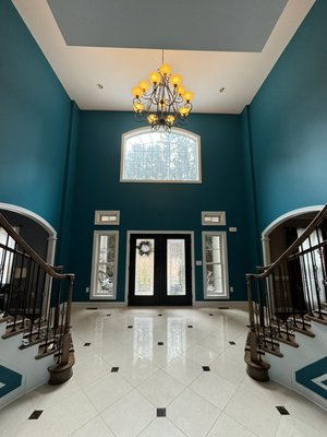 Tall / High Foyer - Elevate your foyer with timeless elegance and unmatched craftsmanship from our painting experts. We transform foyers into breathtaking statements of style and sophistication. No matter the height or size, our skilled team brings precision and artistry to every brushstroke.
Trust us to create a stunning first impression that welcomes guests with grace and charm. Contact us today to elevate your foyer to new heights of beauty and distinction. Tall / High Foyer - Elevate your foyer with timeless elegance and unmatched craftsmanship from our painting experts. We transform foyers into breathtaking statements of style and sophistication. No matter the height or size, our skilled team brings precision and artistry to every brushstroke.
Trust us to create a stunning first impression that welcomes guests with grace and charm. Contact us today to elevate your foyer to new heights of beauty and distinction.