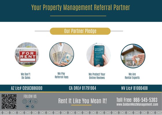 Realtors Referral Welcomed! - We Pledge to our Realtor Partners:
1. We will don't do sales - so never worry about losing a client
2. We Protect your online reputation from negative Tenant Reviews
3. We Reward our Partners with Referral Fees
4. We are your Landlord-Tenant experts Realtors Referral Welcomed! - We Pledge to our Realtor Partners:
1. We will don't do sales - so never worry about losing a client
2. We Protect your online reputation from negative Tenant Reviews
3. We Reward our Partners with Referral Fees
4. We are your Landlord-Tenant experts