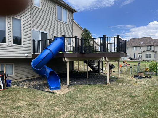 Trex deck w/ slide - This was a re-deck done with Trex vintage lantern! Trex deck w/ slide - This was a re-deck done with Trex vintage lantern!