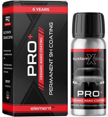 System X Pro+ Ceramic Coating - SYSTEM X PRO+™ IS AN ULTRA-HYDROPHOBIC CERAMIC COATING FOR
AUTOMOTIVE PAINT. PRO+™ IS A SEMI-PERMANENT 9H SELF-CLEANING CERAMIC
WITH A HIGH GLOSS.
PRO+™ HAS PASSED RIGOROUS BOEING APPROVAL TESTING AND HAS BEEN
EVALUATED FOR HARDNESS AS WELL AS ALKALI AND SALT RESISTANCE BY SGS
LABORATORY. THIS ENSURES PRO IS 100% SAFE FOR YOUR PAINT, ADHERES ON A
MOLECULAR LEVEL, AND WITHSTANDS TOUGH ENVIRONMENTAL CONDITIONS. System X Pro+ Ceramic Coating - SYSTEM X PRO+™ IS AN ULTRA-HYDROPHOBIC CERAMIC COATING FOR
AUTOMOTIVE PAINT. PRO+™ IS A SEMI-PERMANENT 9H SELF-CLEANING CERAMIC
WITH A HIGH GLOSS.
PRO+™ HAS PASSED RIGOROUS BOEING APPROVAL TESTING AND HAS BEEN
EVALUATED FOR HARDNESS AS WELL AS ALKALI AND SALT RESISTANCE BY SGS
LABORATORY. THIS ENSURES PRO IS 100% SAFE FOR YOUR PAINT, ADHERES ON A
MOLECULAR LEVEL, AND WITHSTANDS TOUGH ENVIRONMENTAL CONDITIONS.