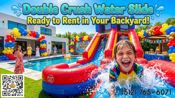 Slides & Water Slides - The most dynamic slides and water slides for all age groups. Great for schools and large events too with high throughput double lane slides.